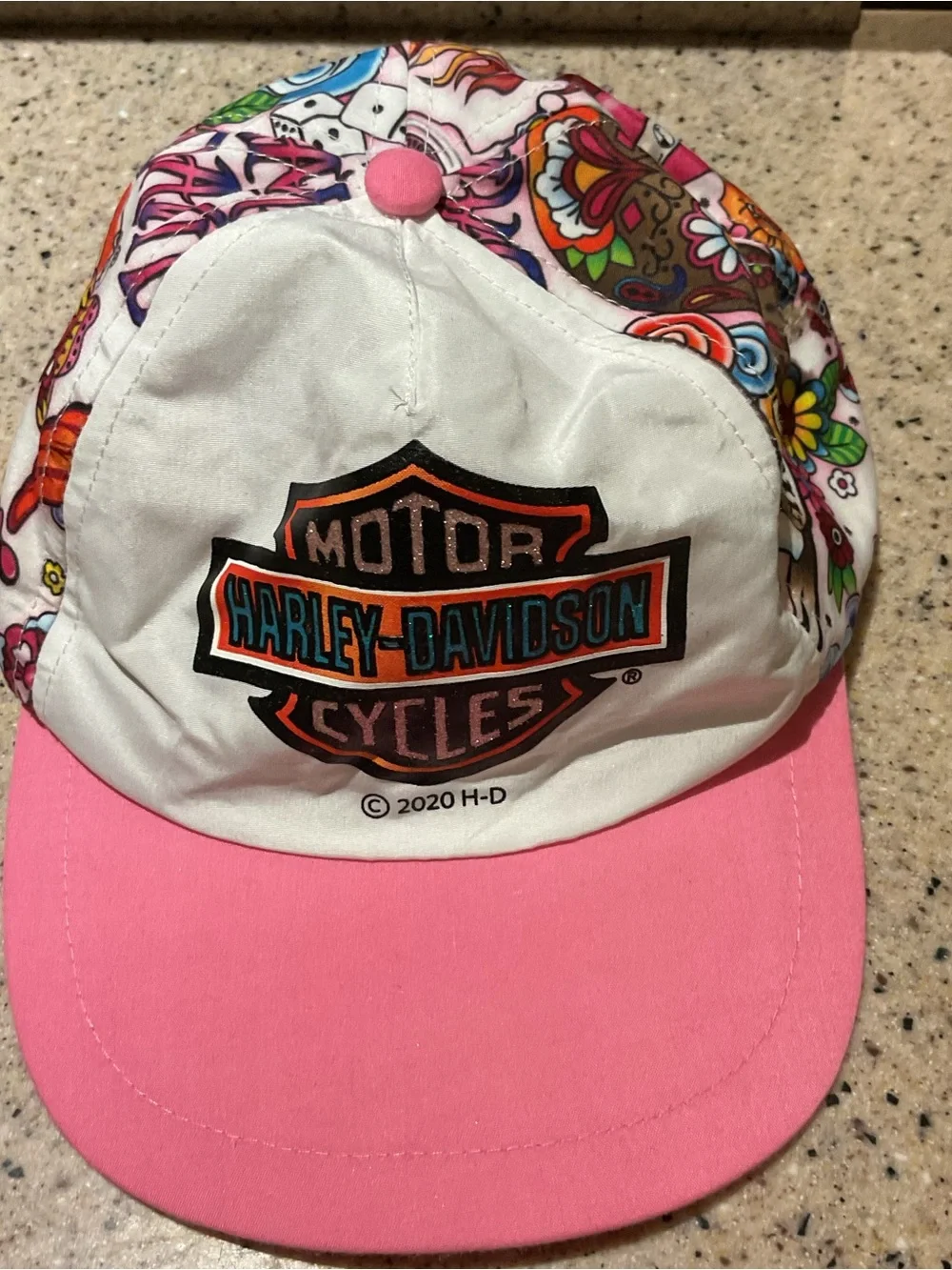 Harley Davidson Motorcycles Hat Cap Girls 4-14 Strapback